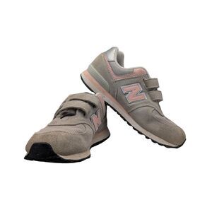 New Balance Gray 574 Hook Loop Sneakers Big Kid 1